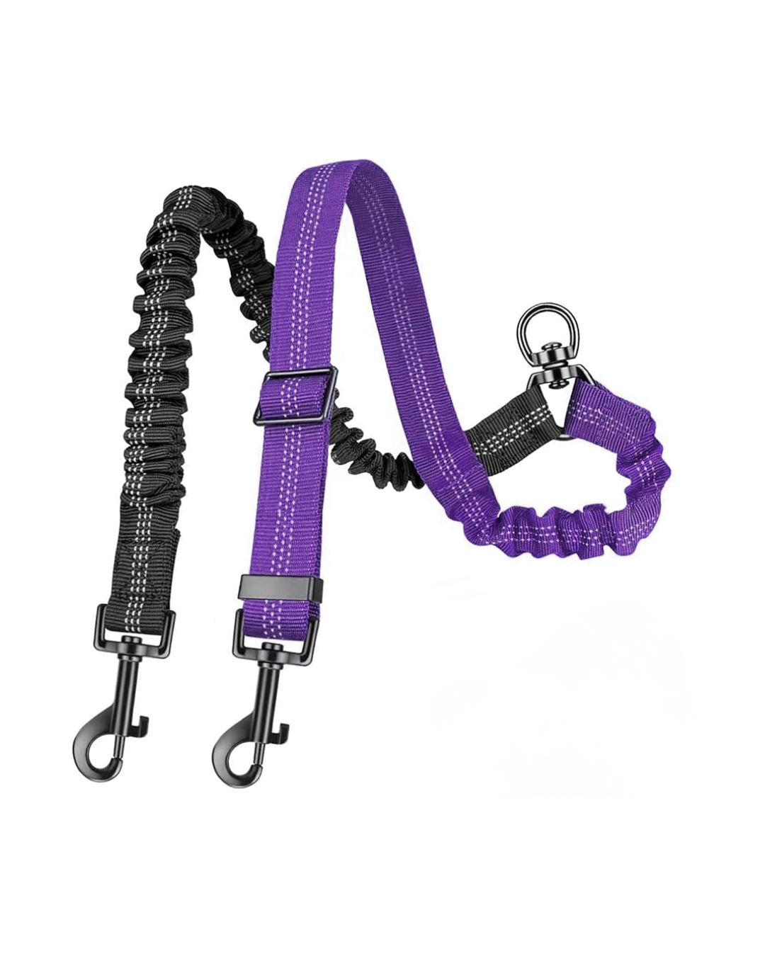 MovaPaw DuoWalk – Elastic Double Leash for Two Dogs