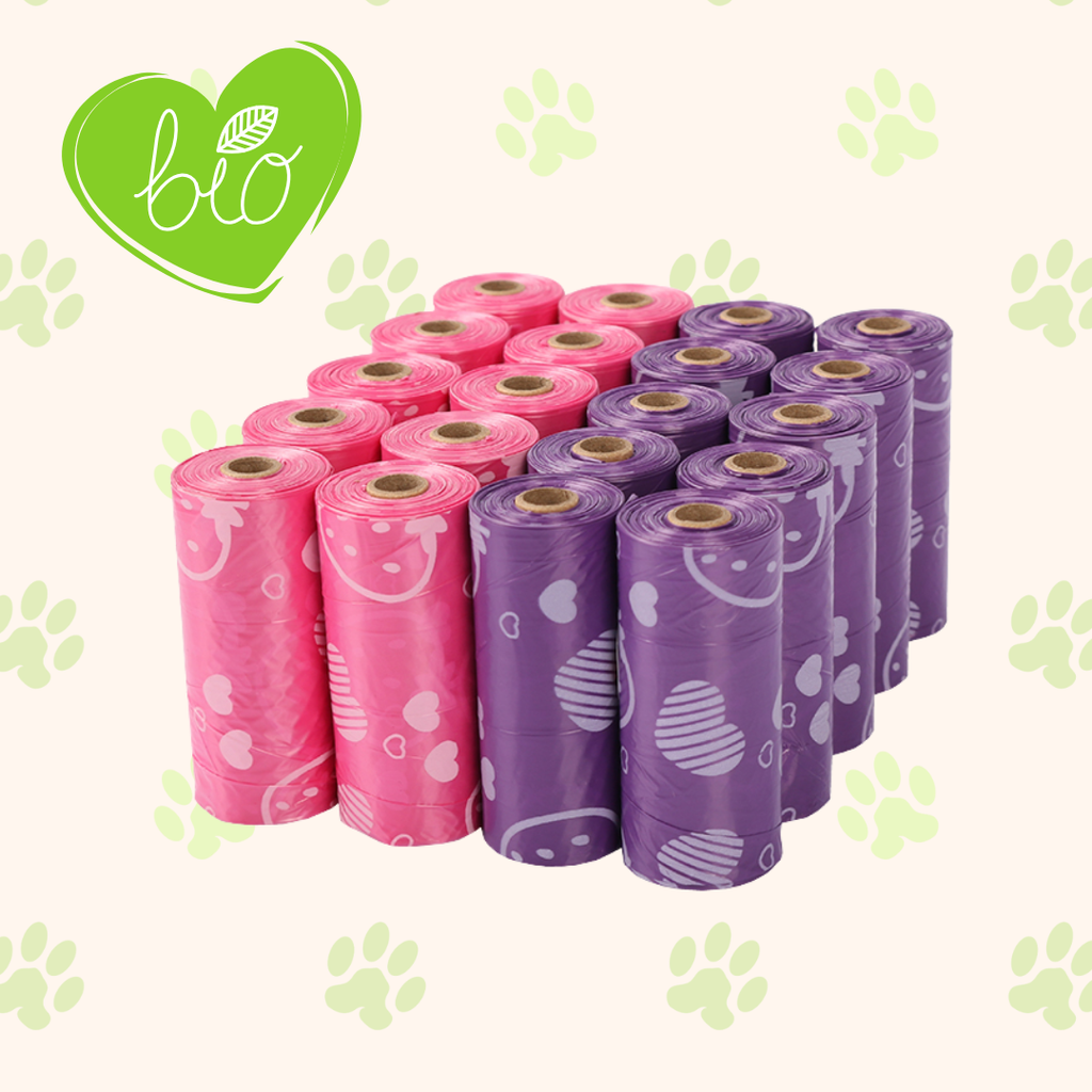 MovaPaw Bio Poop Bags – Berry Scented (8 Rolls / 120 Bags)