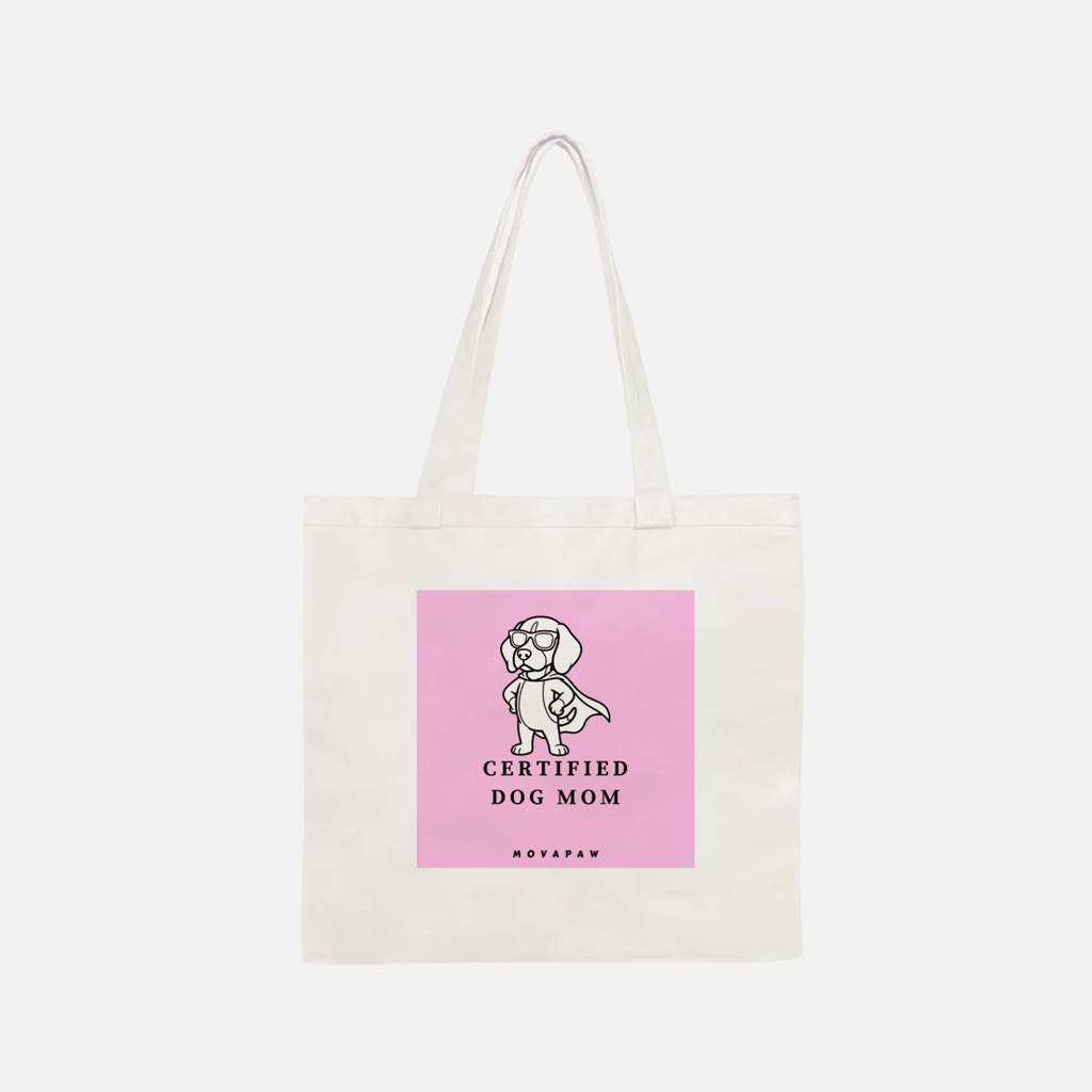 Certified Dog Mom – puuvillakangaskassi 34 x 34cm